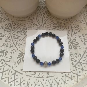 Labradorite beaded bracelet for men